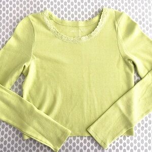 American Eagle Lace Trim Top